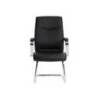 SILLA Q-CONNECT ESCRITORIO MOD ENA SIMIL PIEL BASE METALICA ALT MAX 1050 ANC 630 PROF 650 COLOR NEGRO