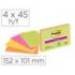 Bloc Quita y Pon Post-It ® Super Sticky 149X98 mm Colores Neon XXL