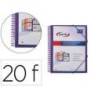 CARPETA PARDO ESCAPARATE CON ESPIRAL 20 FUNDAS FOLIO PERSONALIZABLE COLOR LILA