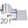 CARPETA PARDO ESCAPARATE CON ESPIRAL 20 FUNDAS FOLIO PERSONALIZABLE COLOR NEGRA