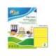 ETIQUETA ADHESIVA TICO AMARILLO FLUOR PERMANENTE FSC LASER/INKJET/FOTOCOPIA 200X142 MM CAJA DE 140 UNIDADES