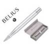 ROLLER BELIUS UNSTOPPABLE COLOR PLATEADO TINTA NEGRA CAJA DE DISEÑO