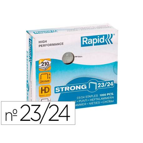GRAPAS RAPID STRONG Nº 23/24 GALVANIZADAS CAJA DE 1000 UNIDADES