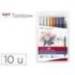 ROTULADOR TOMBOW DUAL BRUSH DOBLE PUNTA PINCEL MANGA SHONEN ESTUCHE DE 10 UNIDADES COLORES SURTIDOS