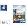 Lapices de colores Staedtler Wopex ecológicos caja de 18 colores largos