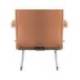 SILLA Q-CONNECT ESCRITORIO MOD ENA SIMIL PIEL BASE METALICA ALT MAX 1050 ANC 630 PROF 650 COLOR CREMA