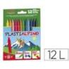 Lapices cera PlastiAlpino caja de 12 unidades colores surtidos