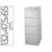 Archivador carpetas colgantes 4 cajones color gris