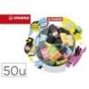 ROTULADOR STABILO BOSS MINI FLUORESCENTE BY SNOOZE ONE EXPOSITOR BOMBONERA DE 50 UNIDADES COLORES SURTIDOS
