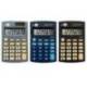 CALCULADORA LIDERPAPEL EXPOSITOR 16 UNIDADES COLORES BOLSILLO XF08 8 DIGITOS SOLAR Y PILAS 98X62X8 MM