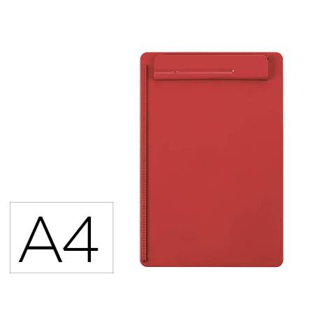 PORTANOTAS MAUL GO DIN A4 PLASTICO RECICLADO CON PINZA COLOR ROJO