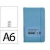 CUADERNO CON GOMILLA ANTARTIK NOTES TAPA DURA A6 HOJAS LISAS AZUL CLARO 100 HOJAS 80 GR FSC