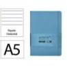 CUADERNO CON GOMILLA ANTARTIK NOTES TAPA DURA A5 HOJAS RAYAS AZUL CLARO 100 HOJAS 80 GR FSC