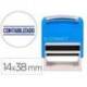 SELLO ENTINTADO AUTOMATICO Q-CONNECT CONTABILIZADO ALMOHADILLA 14X38 MM COLOR AZUL