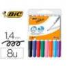 Rotulador Velleda Bic para pizarra blanca punta redonda 2mm Bolsa 8 unidades colores surtidos