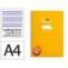 CUADERNO ESPIRAL LIDERPAPEL DIN A4 PAUTAGUIA TAPA DURA 80H 90 GR CUADRO PAUTADO 2,5MM AMARILLO