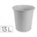 Papelera plastico q-connect gris opaco 13 litros.