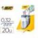 Boligrafo Bic 4 colores Shine 0,4 mm metalizado