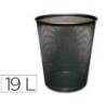 Papelera metalica rejilla Q-Connect de 19 L negro
