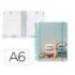 AGENDA ESPIRAL LIDERPAPEL SANTORINI A6 2025 DIA PAGINA STREET VIEW PAPEL 60 GR