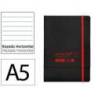 CUADERNO CON GOMILLA ANTARTIK NOTES TAPA BLANDA A5 HOJAS RAYAS NEGRO Y ROJO 80 HOJAS 80 GR FSC