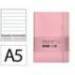 CUADERNO CON GOMILLA ANTARTIK NOTES TAPA BLANDA A5 HOJAS RAYAS ROSA PASTEL 80 HOJAS 80 GR FSC