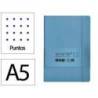 CUADERNO CON GOMILLA ANTARTIK NOTES TAPA BLANDA A5 HOJAS PUNTOS AZUL CLARO 80 HOJAS 80 GR FSC