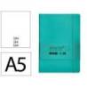 CUADERNO CON GOMILLA ANTARTIK NOTES TAPA BLANDA A5 HOJAS LISAS TURQUESA 80 HOJAS 80 GR FSC