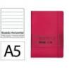 CUADERNO CON GOMILLA ANTARTIK NOTES TAPA BLANDA A5 HOJAS RAYAS BURDEOS 80 HOJAS 80 GR FSC