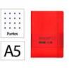 CUADERNO CON GOMILLA ANTARTIK NOTES TAPA BLANDA A5 HOJAS PUNTOS ROJO 80 HOJAS 80 GR FSC