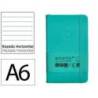 CUADERNO CON GOMILLA ANTARTIK NOTES TAPA DURA A6 HOJAS RAYAS TURQUESA 100 HOJAS 80 GR FSC