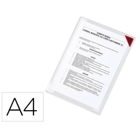 Funda presentacion Tarifold fijación adhesiva reposicionable Din A4 pack de 5