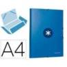 CARPETA LIDERPAPEL ANTARTIK GOMAS DIN A4 3 SOLAPAS CARTON FORRADO COLOR AZUL