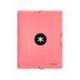 Carpeta Liderpapel Antartik Din A4 con Solapas Cartón forrado color Coral