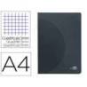LIBRETA LIDERPAPEL 360 TAPA DE PLASTICO A4 48 HOJAS 90G/M2 5MM CON DOBLE MARGEN TAPA NEGRA