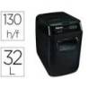 Destructora de Documentos Fellowes Automax 130C Corte en partículas 130 Hojas Automático 32L Nivel seguridad DIN en Negro