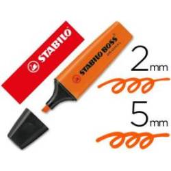 Rotulador Stabilo Boss 70 naranja fluorescente