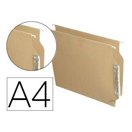 Carpeta colgante marca Hamelin A4 visor lateral kraft eco