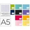 Libreta Liderpapel Write A5 cuadricula 6mm apaisada colores surtidos