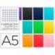 Bloc Liderpapel DIN A5 micro jolly cuadro 5mm 5 bandas 6 taladros tapa forrada 75 gr color “no se puede elegir”