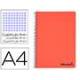 Bloc Liderpapel Din A4 wonder cuadrícula 4mm tapa polipropileno 90 gr color rojo.