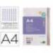 RECAMBIO LIDERPAPEL A4 200+50 HOJAS 90G/M2 CUADRO 5 MM 4 TALADROS BANDAS DE 5 COLORES