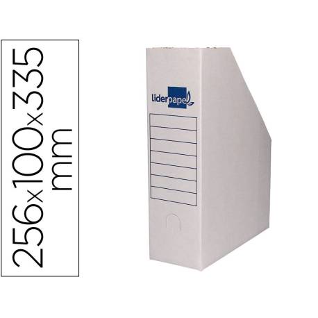 REVISTERO LIDERPAPEL ECOUSE CARTON 100% RECICLADO COLOR BLANCO 256X100X335 MM