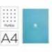CUADERNO ESPIRAL LIDERPAPEL A4 MICRO ANTARTIK TAPA FORRADA80H 90 GR RAYADO PUNTOS 1 BANDA 4 TALADROS CELESTE