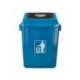 PAPELERA CONTENEDOR Q-CONNECT PLASTICO CON TAPA DE BALANCIN 20 LITROS 340X240X450 MM AZUL