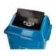 PAPELERA CONTENEDOR Q-CONNECT PLASTICO CON TAPA DE BALANCIN 20 LITROS 340X240X450 MM AZUL