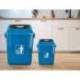 PAPELERA CONTENEDOR Q-CONNECT PLASTICO CON TAPA DE BALANCIN 20 LITROS 340X240X450 MM AZUL