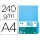 SUBCARPETA CARTULINA LIDERPAPEL DIN A4 PESTAÑA INFERIOR 240G/M2 AZUL