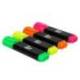 ROTULADOR LIDERPAPEL ECOUSE FLUORESCENTE FABRICADO CON 68% PLASTICO RECICLADO CAJA DE 4 UNIDADES COLORES SURTIDOS