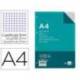 RECAMBIO LIDERPAPEL DIN A4 100 HOJAS 100G/M2 CUADRO 3MM CON MARGEN 4 TALADROS